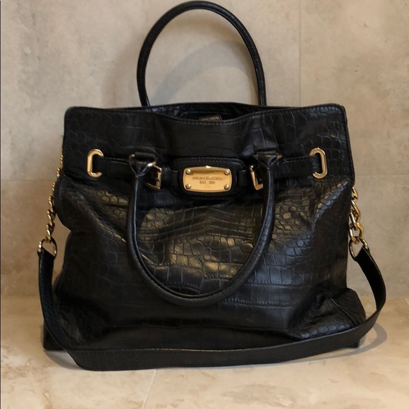 Michael Kors Handbags - Michael Kors Snakeskin Hamilton Purse